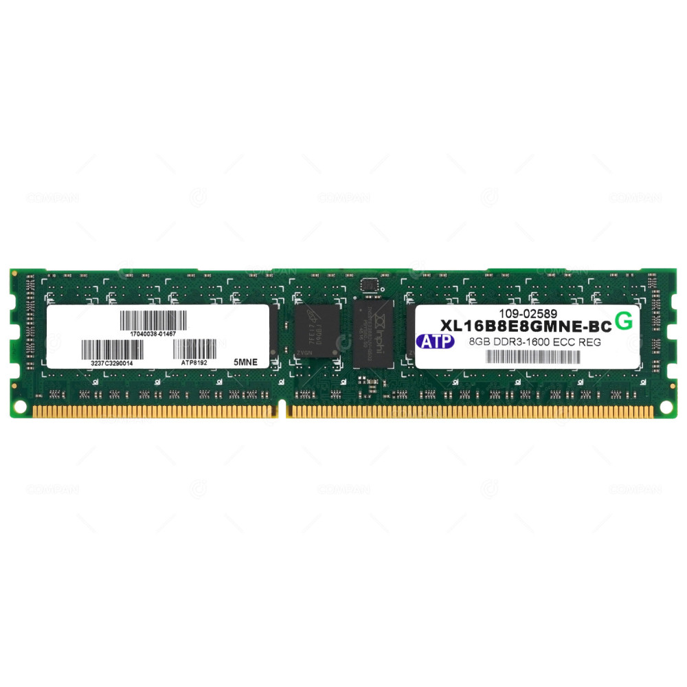 XL16B8E8GMNE-BC ATP 8GB 2RX4 PC3-12800R DDR3 1600MHZ SERVER MEMORY 109-02589, ATP8192, 3237C3290014